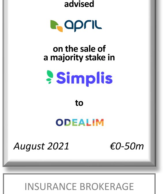 FIG Partners advised Simplis and its shareholders, April and Newlife, on the sale of Simplis to Odealim
