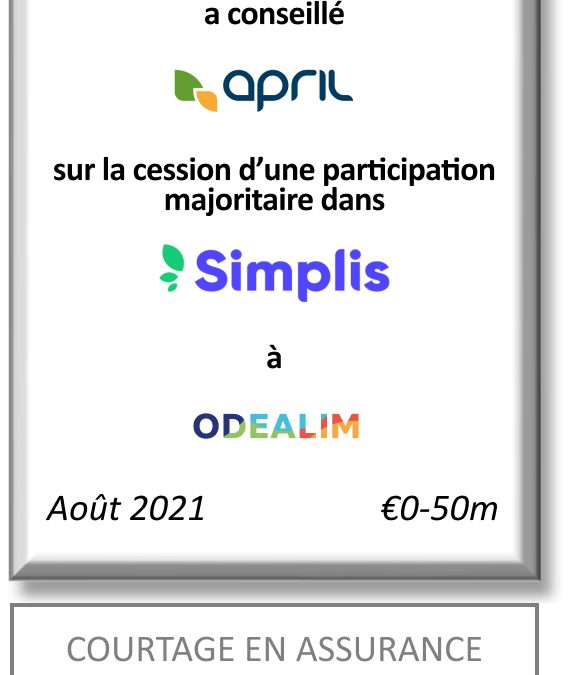 FIG Partners a conseillé Simplis et ses actionnaires, April et Newlife, sur la cession de Simplis à Odealim