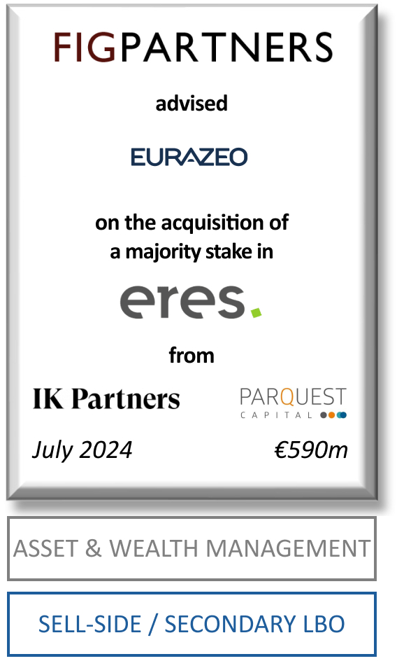 FIG Partners advised Eurazeo on the acquisition of a majority stake in Eres