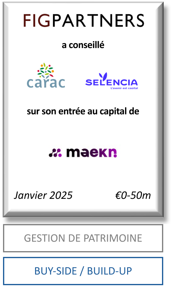 FIG Partners a conseillé Selencia sur son entrée au capital de Maekn