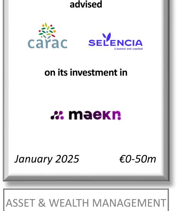 FIG Partners advised Selencia on its investment in Maekn