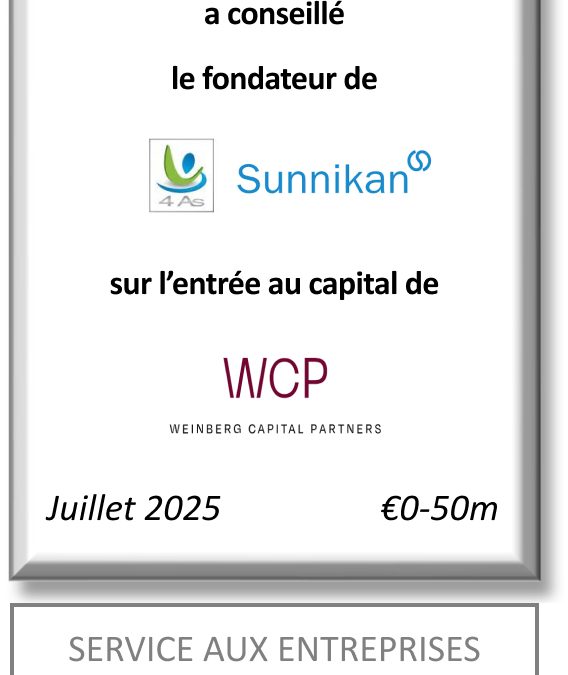 FIG Partners a conseillé Albaron dans le cadre de l&rsquo;entrée au capital de Weinberg Capital Partners