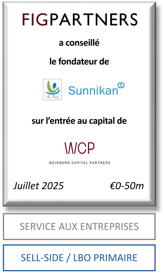 FIG Partners a conseillé Albaron dans le cadre de l’entrée au capital de Weinberg Capital Partners